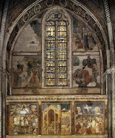 GIOTTO di Bondone Frescoes in the second bay of the nave